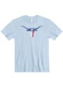 Texas Longhorn State Flag Fashion T Shirt - Light Blue