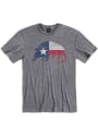 Texas Armadillo State Flag Fashion T Shirt - Grey