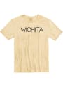 Wichita Disconnected Stencil Wordmark Fashion T Shirt - Yellow