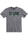 St. Louis Graphite Wordmark Shamrock Short Sleeve T-Shirt