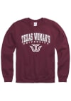 Main image for Texas Womans University Mens Maroon Arch Mascot Long Sleeve Crew Sweatshirt