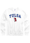 Main image for Tulsa Golden Hurricane Mens White Arch Mascot Logo Long Sleeve Crew Sweatshirt