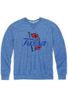 Main image for Tulsa Golden Hurricane Mens Blue Snow Heather Logo Long Sleeve Fashion Sweatshirt