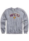 Main image for Rally West Chester Golden Rams Mens Grey Arch Mascot Long Sleeve Crew Sweatshirt