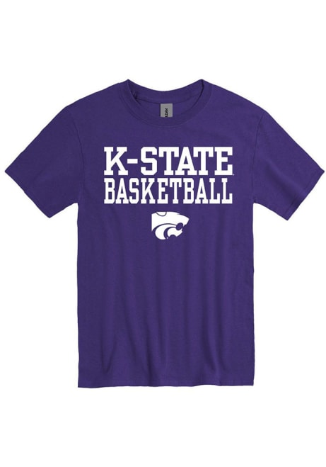 K-State Wildcats Basketball Short Sleeve T Shirt - Purple