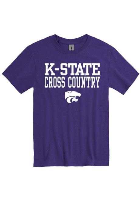 K-State Wildcats Cross Country Short Sleeve T Shirt - Purple