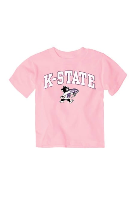 Toddler Girls Pink K-State Wildcats Midsize Arch Short Sleeve T-Shirt