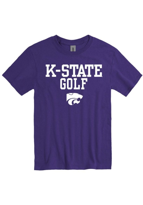 K-State Wildcats Golf Short Sleeve T Shirt - Purple