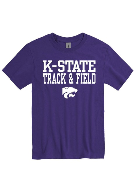 K-State Wildcats Track and Field Short Sleeve T Shirt - Purple