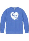 Main image for Rally Kansas City Monarchs Mens Blue Heart KC Long Sleeve Fashion Sweatshirt