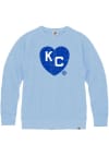 Main image for Rally Kansas City Monarchs Mens Light Blue Heart KC Long Sleeve Fashion Sweatshirt