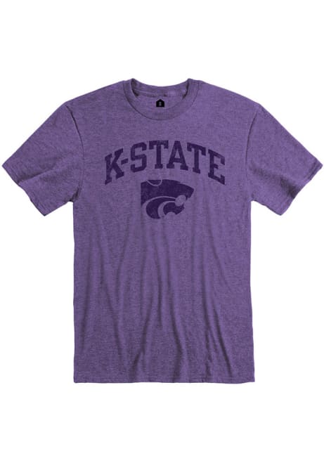 K-State Wildcats Purple Rally Arch Mascot Short Sleeve T Shirt