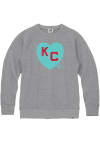 Main image for Rally Kansas City Monarchs Mens Grey Heart Long Sleeve Fashion Sweatshirt