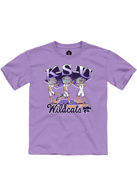 Youth K-State Wildcats Lavender Rally K-S-U Chant Short Sleeve T-Shirt