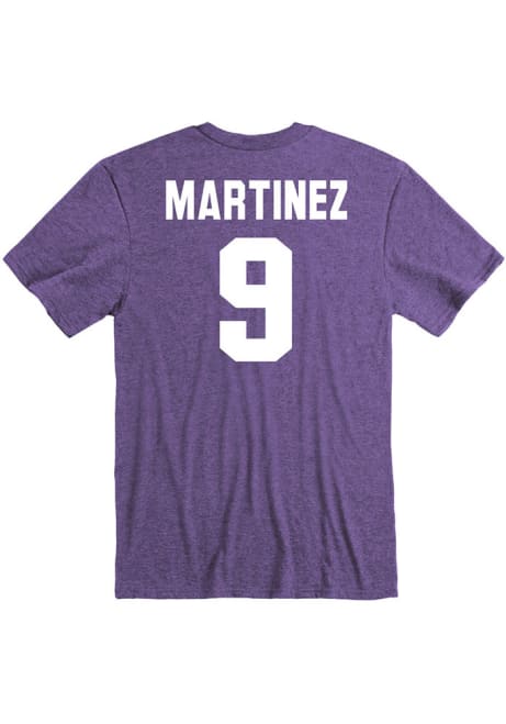 Adrian Martinez Rally Mens Purple K-State Wildcats Football Name and Number Player T Shirt