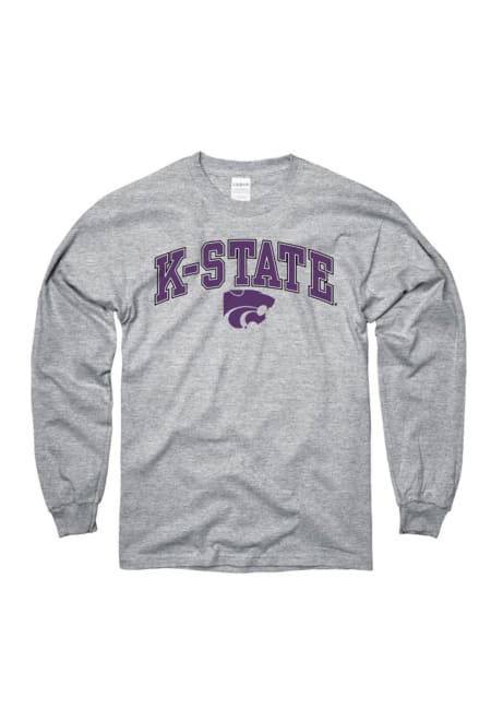 Youth Grey K-State Wildcats Tryout Long Sleeve T-Shirt