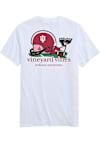 Main image for Indiana Hoosiers White Vineyard Vines Football Whale Short Sleeve Fashion T Shirt