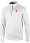 Main image for Mens USC Trojans White Columbia Heat Seal Omni Wick Wickhams Hills Qtr Zip Pullover