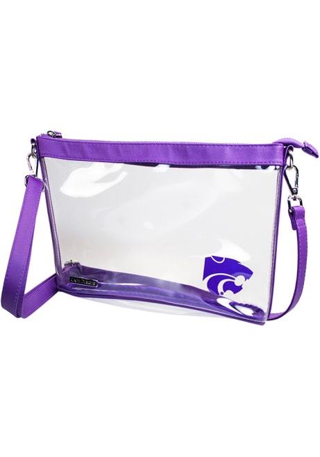 Large Stadium Approved K-State Wildcats Clear Bag - White