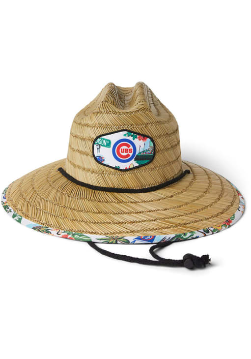Reyn Spooner Chicago Cubs Brown Scenic Straw Bucket Hat