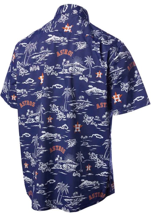 Houston Astros Reyn Spooner Short Sleeve Kekai Button Down Shirt - Navy Blue