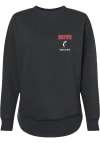 Main image for Brooke Brown Rally Womens Black Cincinnati Bearcats NIL Embroidered Crew Sweatshirt