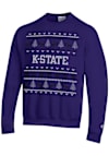 Main image for Mens K-State Wildcats Purple Champion Christmas Crew Sweatshirt