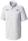Main image for Mens Illinois Fighting Illini White Columbia Heat Seal Low Drag Offshore Short Sleeve Dress Shirt