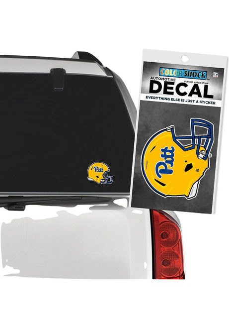 Yellow Pitt Panthers Football Helmet Decal