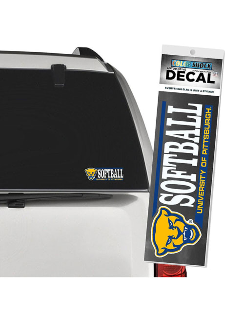 Yellow Pitt Panthers Softball Decal