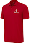 Main image for Mens Indiana Hoosiers Crimson Antigua 2025 Rose Bowl Champions Tribute Short Sleeve Polo Shirt