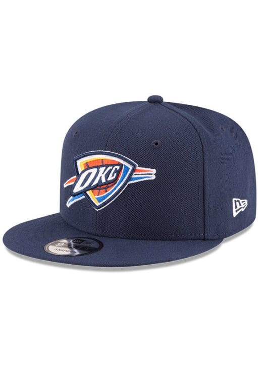 New Era Oklahoma City Thunder Navy Blue 2025 NBA Finals Series Side Patch 9FIFTY Mens Snapback Hat
