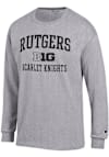 Main image for Mens Rutgers Scarlet Knights Grey Champion Big Ten Jersey Tee