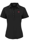 Main image for Cutter and Buck Cincinnati Reds Womens Black Forge Eco Polo Short Sleeve Polo Shirt