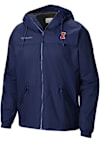 Main image for Mens Illinois Fighting Illini Navy Blue Columbia Heat Seal Oroville Creek Medium Weight Jacket
