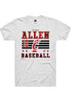 Main image for Keegan Allen Rally Mens White Cincinnati Bearcats NIL Striped Player T Shirt
