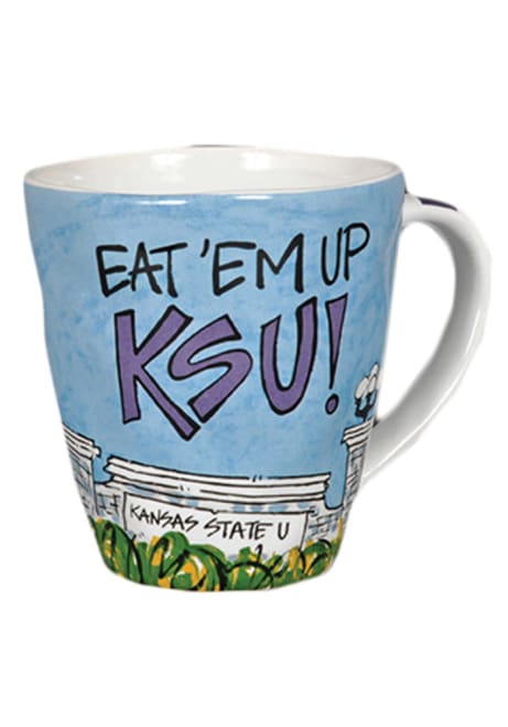 Purple K-State Wildcats Team Scene Mug