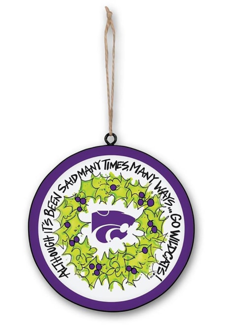 Purple K-State Wildcats Metal Ornament