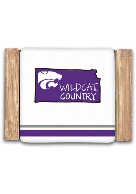 Purple K-State Wildcats 4pk Ceramic Coaster