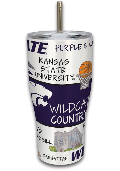 Purple K-State Wildcats Stainless Stainless Steel Tumbler