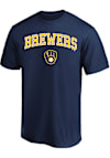 Main image for Milwaukee Brewers Mens Navy Blue Arch Over Logo Big and Tall T-Shirt
