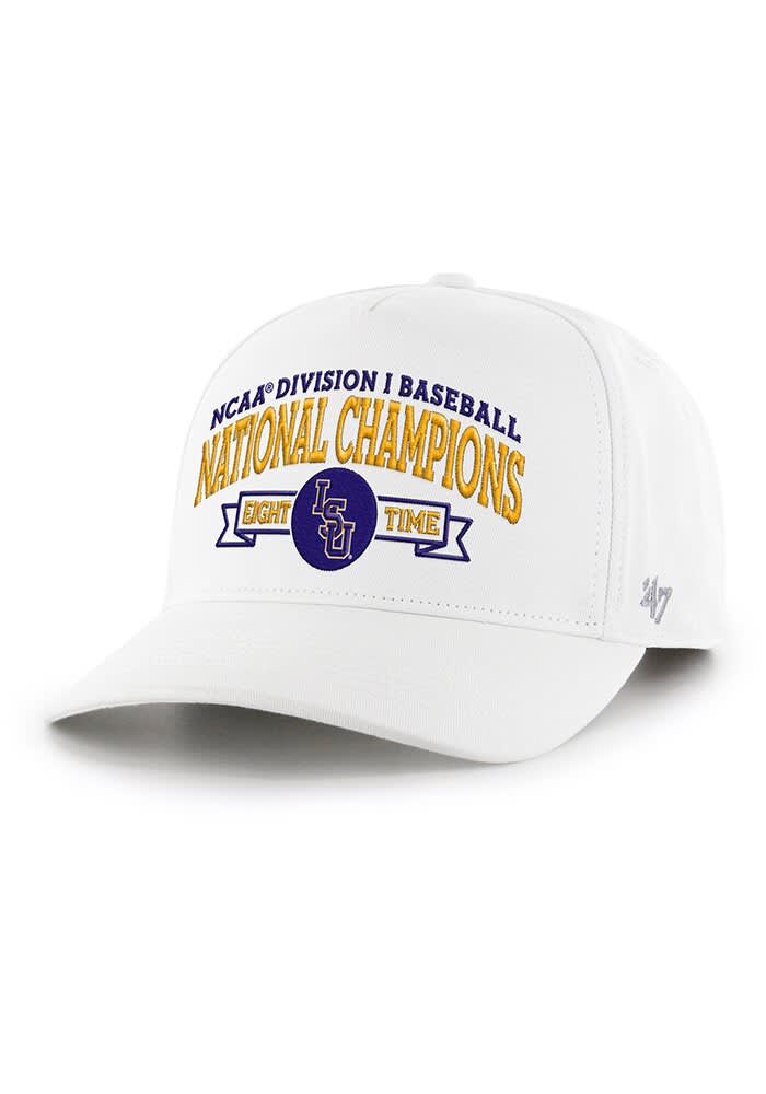 47 LSU Tigers White 2025 Mens College World Series Champs
