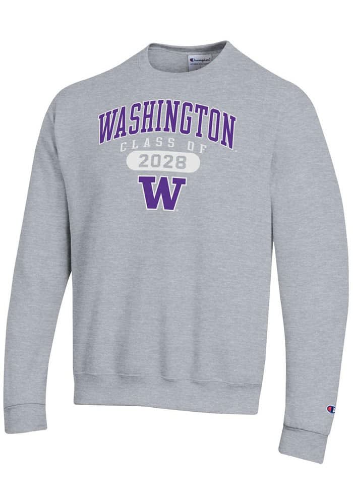 Champion Washington Huskies Mens GREY HEATHER Class of 2028