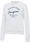Main image for Champion BYU Cougars Womens White Powerblend Crew Sweatshirt