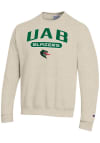 Main image for Champion UAB Blazers Mens Oatmeal Powerblend Long Sleeve Crew Sweatshirt