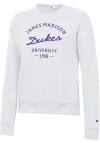 Main image for Champion James Madison Dukes Womens White Powerblend Crew Sweatshirt