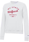 Main image for Champion NC State Wolfpack Womens White Powerblend Crew Sweatshirt