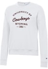 Main image for Champion Wyoming Cowboys Womens White Powerblend Crew Sweatshirt