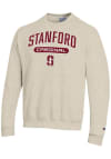 Main image for Champion Stanford Cardinal Mens Oatmeal Powerblend Long Sleeve Crew Sweatshirt