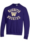Main image for Mens Washington Huskies Purple Champion Powerblend Crew Sweatshirt